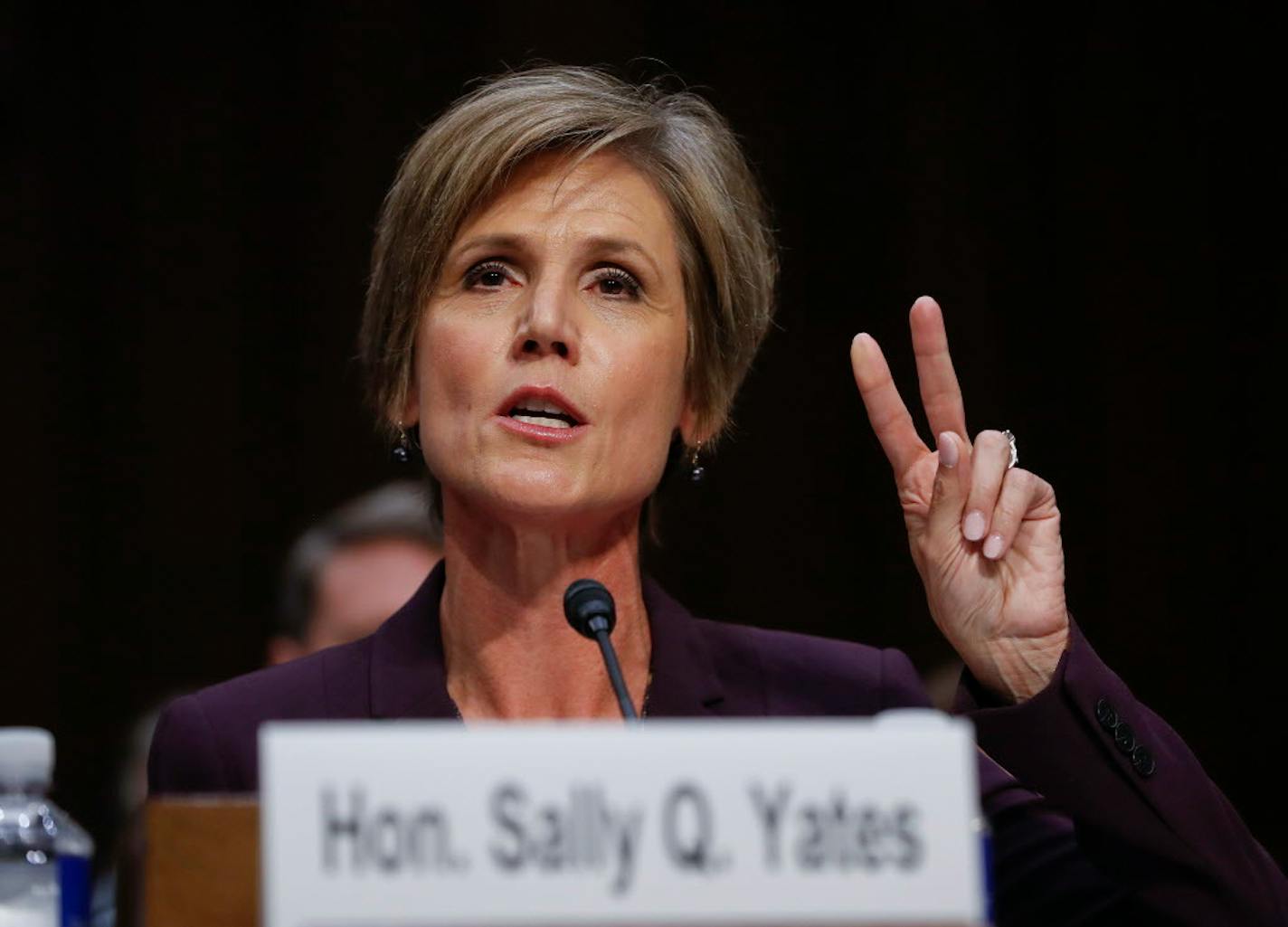 Former acting Attorney General Sally Yates testifies in Washington, Monday, May 8, 2017.