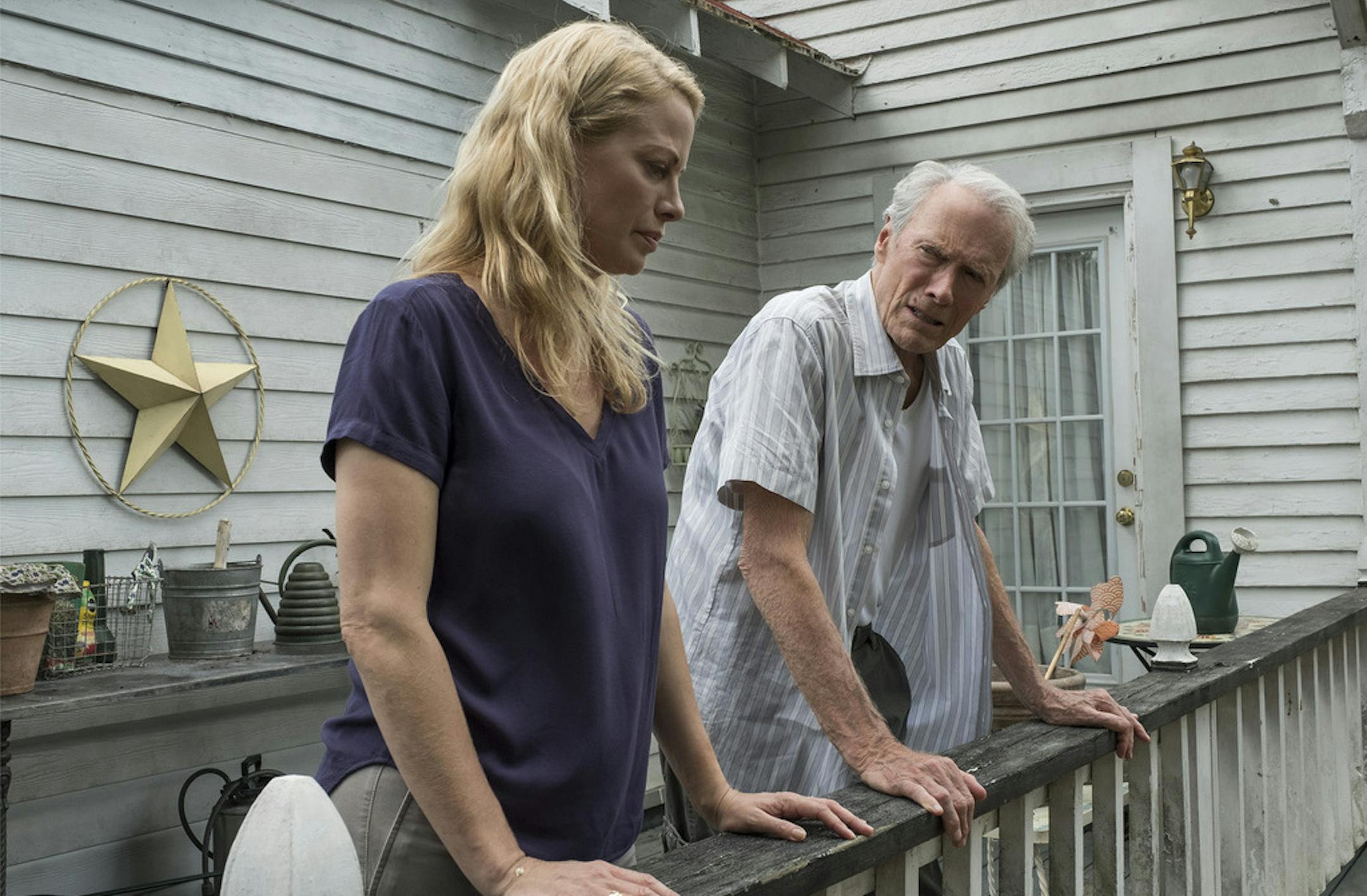 Claire Folger/Warner Bros. Pictures
(L-r) ALISON EASTWOOD as Iris and CLINT EASTWOOD as Earl Stone in Warner Bros. Pictures', Imperative Entertainment's and BRON Creative's "The Mule," a Warner Bros. Pictures release.