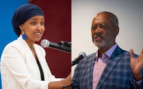 Democratic U.S. Rep. Ilhan Omar and challenger Don Samuels will vie for the DFL's endorsement on Saturday at a convention in Minneapolis.