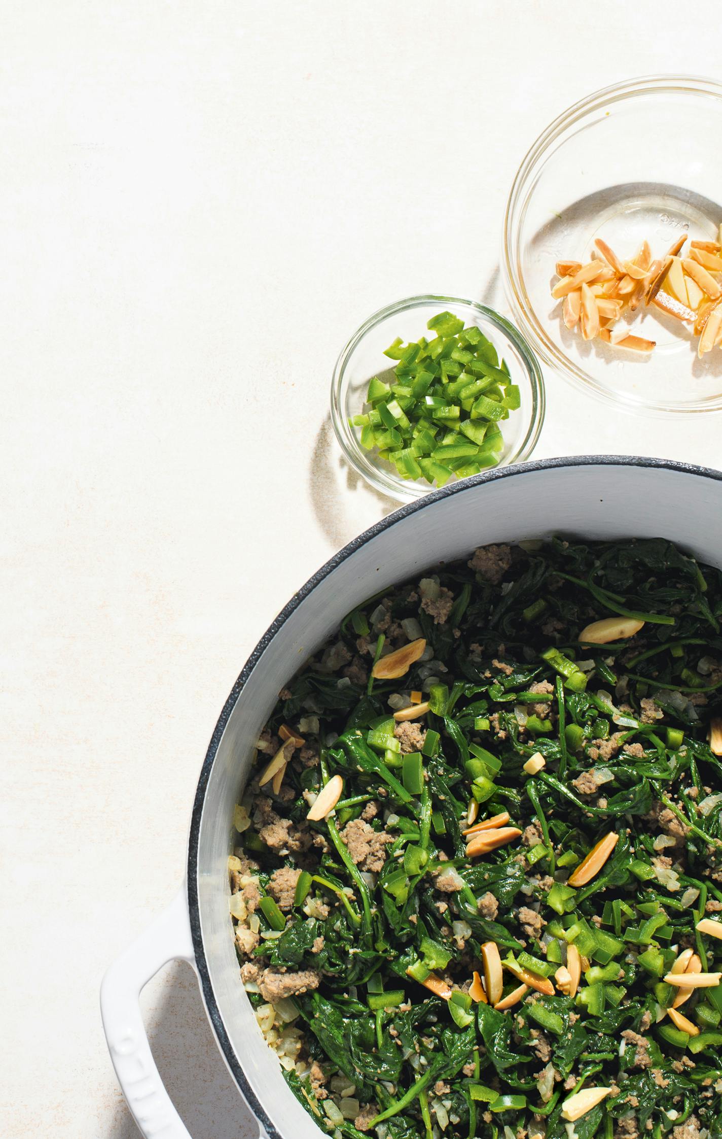 Lebanese-Style Beef and Spinach Stew from "Milk Street: Cook What You Have," by Christopher Kimball (Voracious, 2022). Credit: Connie Miller