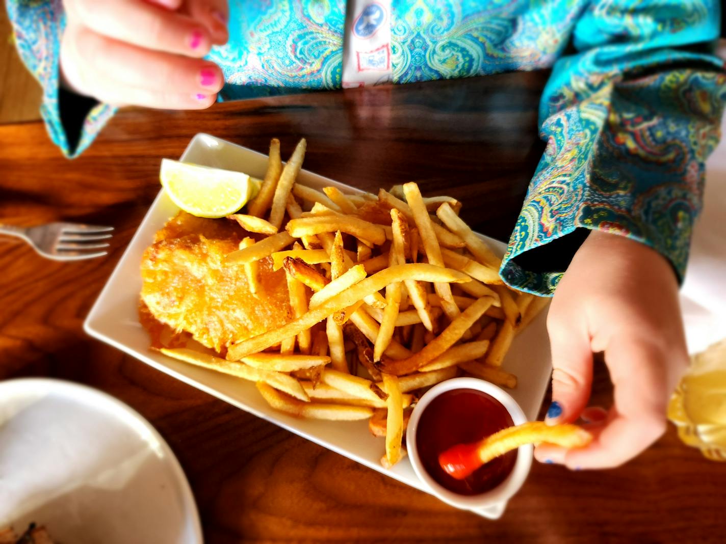 Course two on the kids menu at Tilia could include fish and chips.