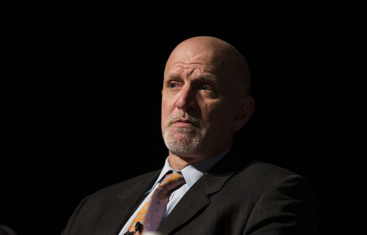 Jeff Harmening, General Mills' Chief Operating Officer speaks on a panel titled the "War on Big Food" during event organized by the Economic Club of Minnesota at the Convention Center in Minneapolis on Friday, October 30, 2105.