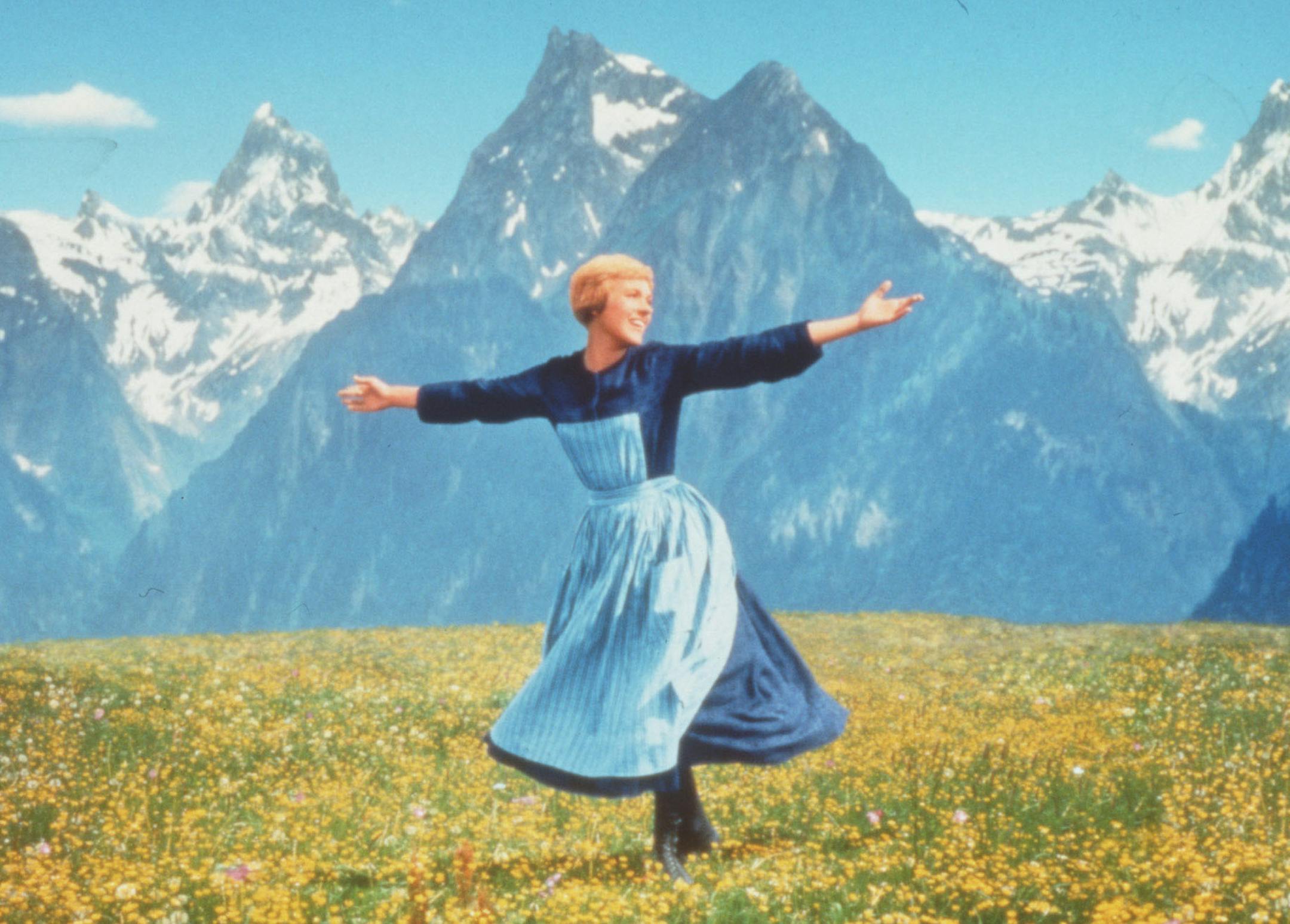 Julie Andrews stars in the 1965 classic movie musical "The Sound of Music," from Twentieth Century Fox. File photo.