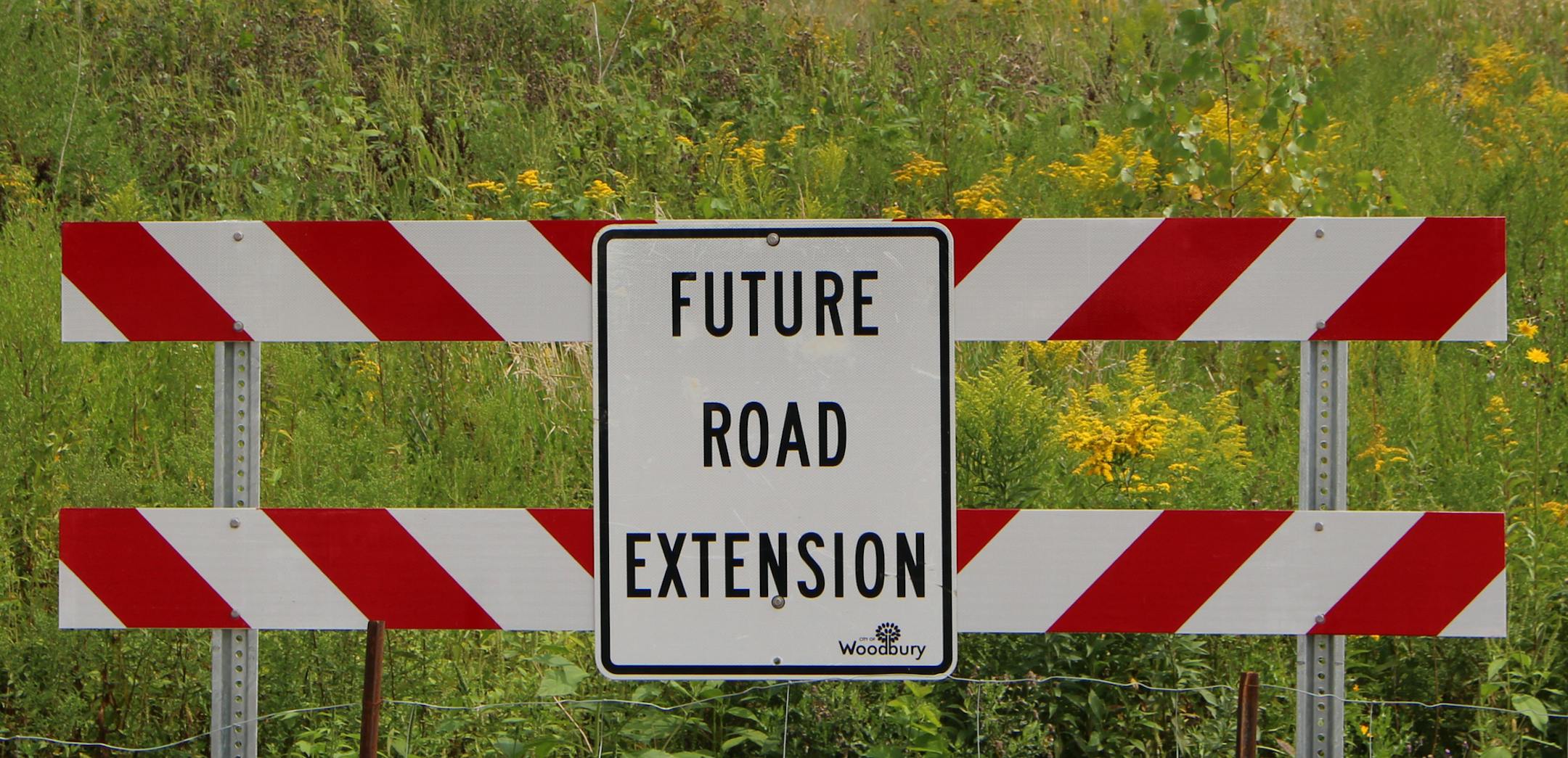 A sign indicating the location of a future road near CalAtlantic Homes' Harvest Commons development in Woodbury. ORG XMIT: MIN1709181638471433