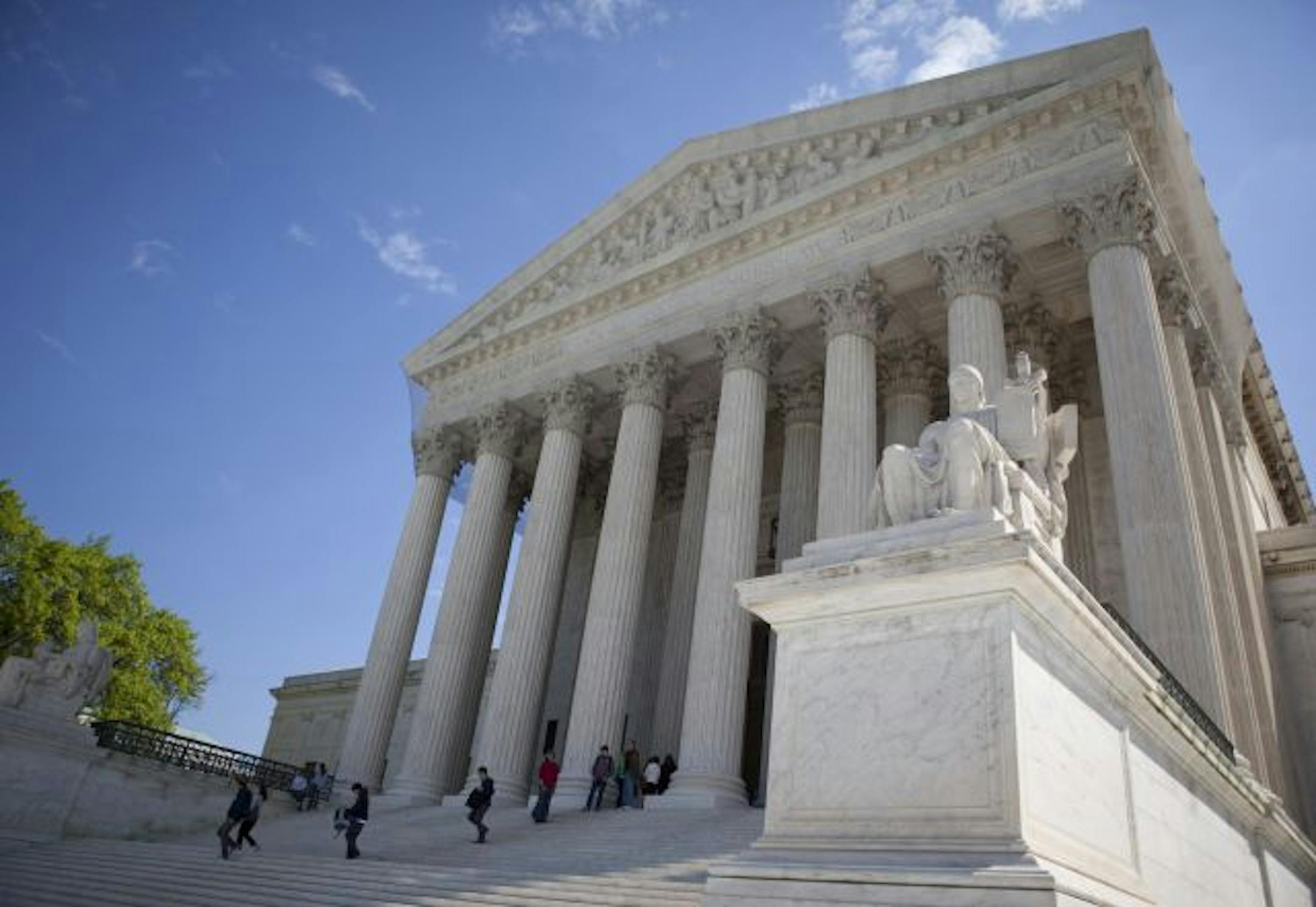 the Supreme Court is seen in Washington, Friday, April 9, 2010 in Washington. Supreme Court Justice John Paul Stevens, the court's oldest member and leader of its liberal bloc, is retiring. President Barack Obama now has his second high court opening to fill. Stevens said Friday he will step down when the court finishes its work for the summer in late June or early July. He said he hopes his successor is confirmed "well in advance of the commencement of the court's next term."