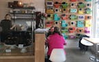 Kristy Dirk's newly opened Lucky Oven Bakery in south Minneapolis has a wall of retro Easy-Bake Ovens.