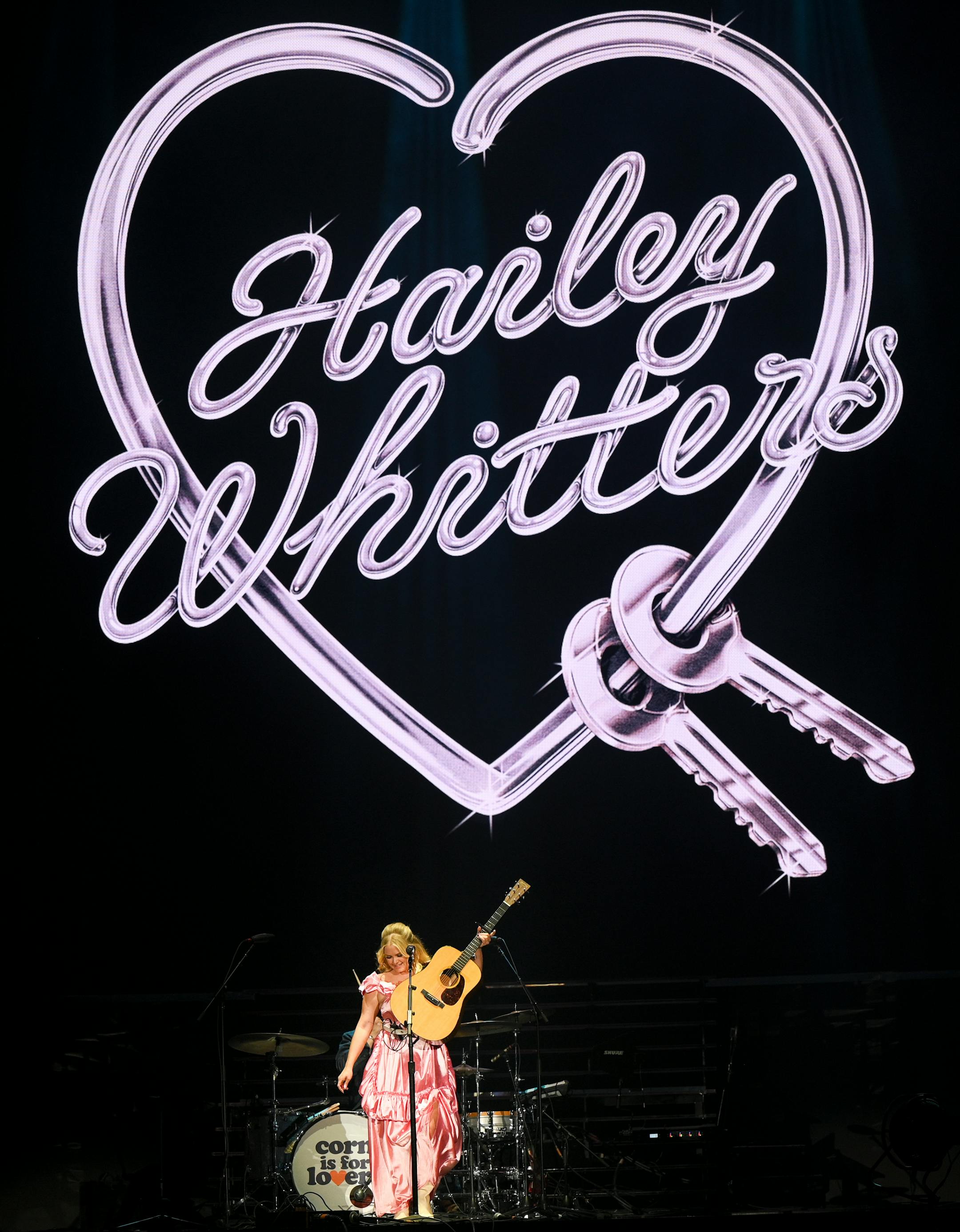Hailey Whitters performs the opening set for Shania Twain Wednesday, May 17, 2023, at the Xcel Energy Center in St. Paul, Minn.