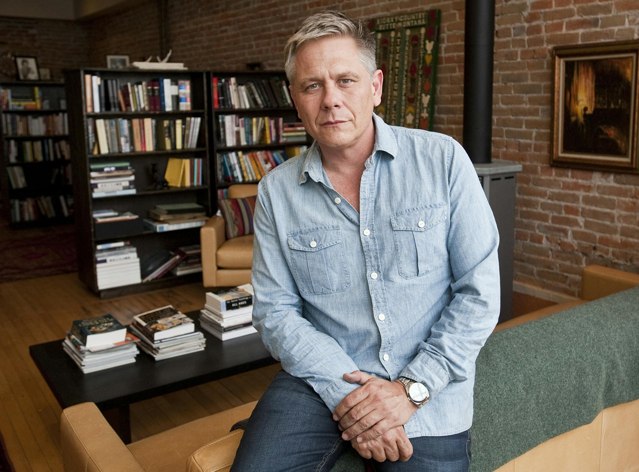 Author Walter Kirn at his writing office in downtown Livingston, Mont. March 5, 2014. Kirn's newest book, "Blood Will Out," documents his bizarre 15-year relationship with Christian Karl Gerhartsreiter, an infamous impostor who went by the alias Clark Rockefeller. -- PHOTO MOVED IN ADVANCE AND NOT FOR USE - ONLINE OR IN PRINT - BEFORE MARCH 23, 2014.