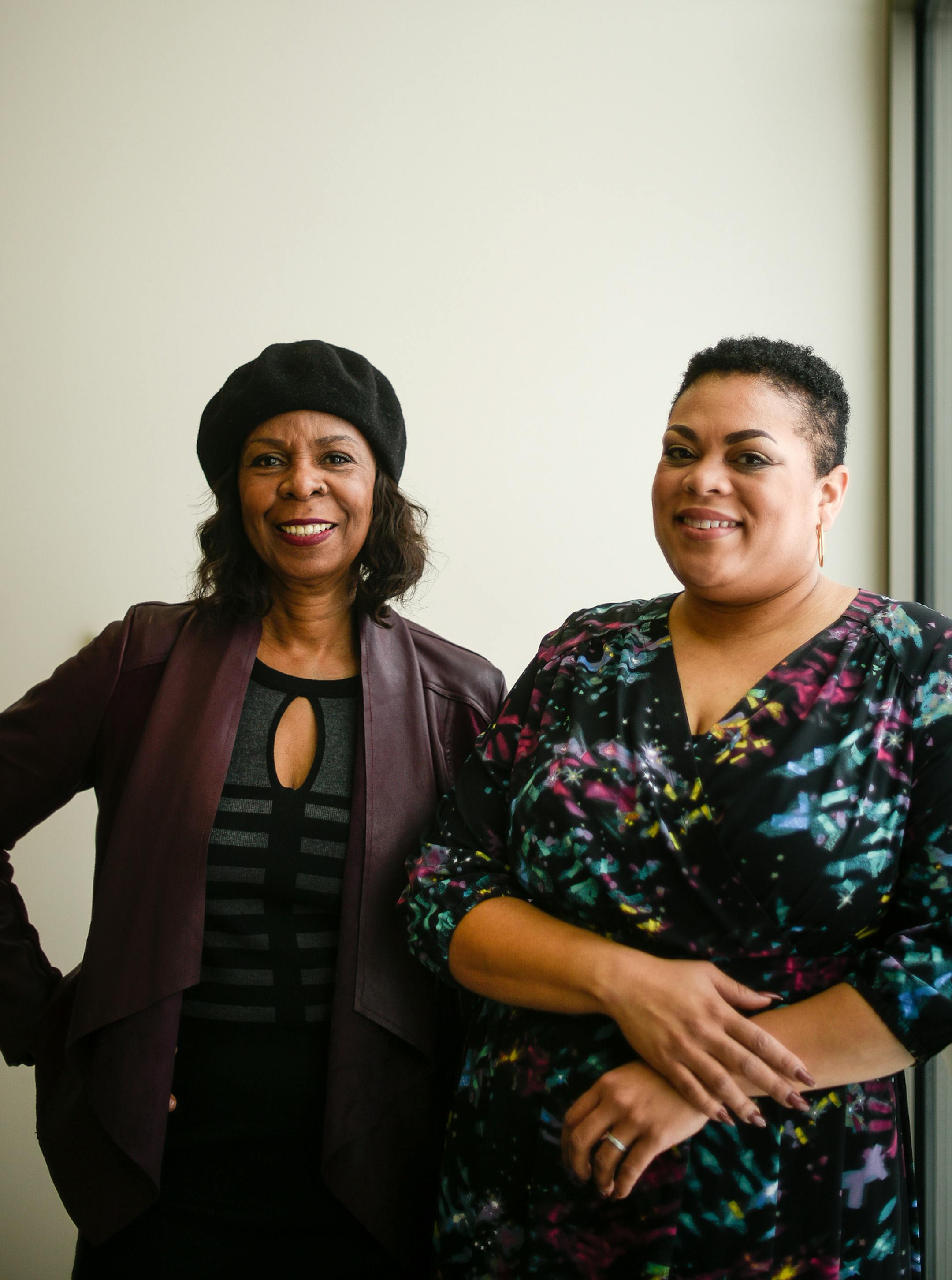 Cora McCorvey, left, and Cara Deans stood for a portrait Wednesday afternoon. ] AARON LAVINSKY ï aaron.lavinsky@startribune.com The Good Life cover story on various types of inter-generational friendships. Cora McCorvey is Cara Deanes' mentor. Cora retired last year as Executive Director/CEO of the Minneapolis Public Housing Authority. Cara is a development director at Power of People Consulting Group. We photograph the two Wednesday, Jan. 24, 2018 at the Cora McCorvey Health and Wellness C