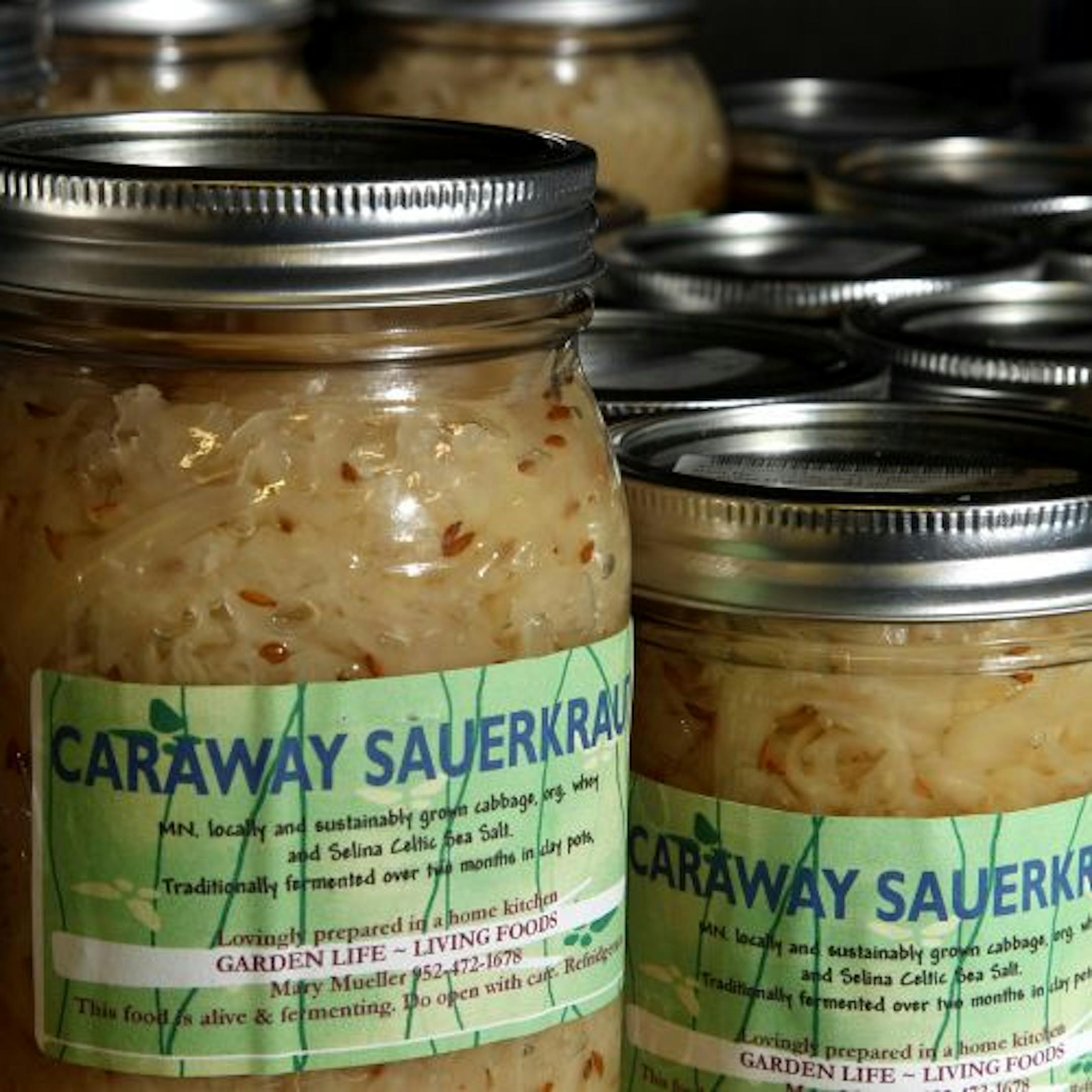 Caraway sauerkraut at Traditional Foods Warehouse.