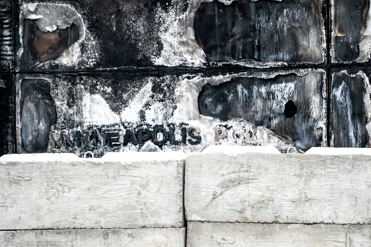 The burned out Third Precinct at the corner of E Lake St. and Minnehaha Ave, Minneapolis, was abandoned by police at the height of rioting after the murder of George Floyd. ] GLEN STUBBE • glen.stubbe@startribune.com Thursday, July 16, 2020