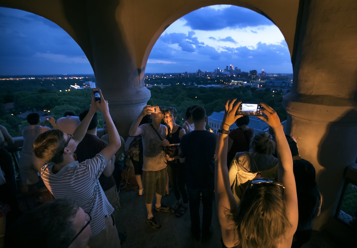 The observation deck at the "Witch's Hat" water tower in Prospect Park is only open once per year, and hundreds gather in long lines for a chance to see the view from the highest natural land area in Minneapolis.