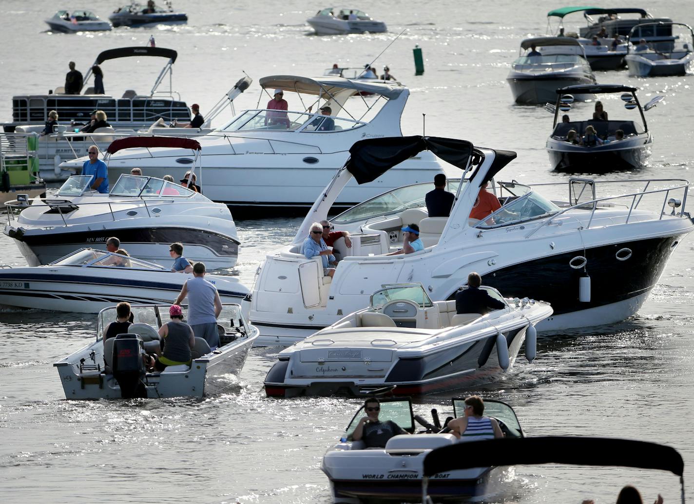 Boats jam a channel on Lake Minnetonka Friday, May 22, 2015, near Lord Fletcher's in Spring Park, MN.](DAVID JOLES/STARTRIBUNE)djoles@startribune.com As boaters flock to Minnesota lakes and rivers this holiday weekend for the unofficial kick-off to the boating season, they'll face more inspections in and out of the water as local cities and counties ramp up their work to stop the spread of invasive species. Across the metro, more boat accesses will be staffed by watercraft inspectors thanks to $