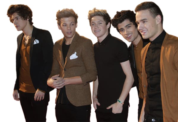 British pop group One Direction arrive at the Cannes festival palace, to take part in the NRJ Music awards.