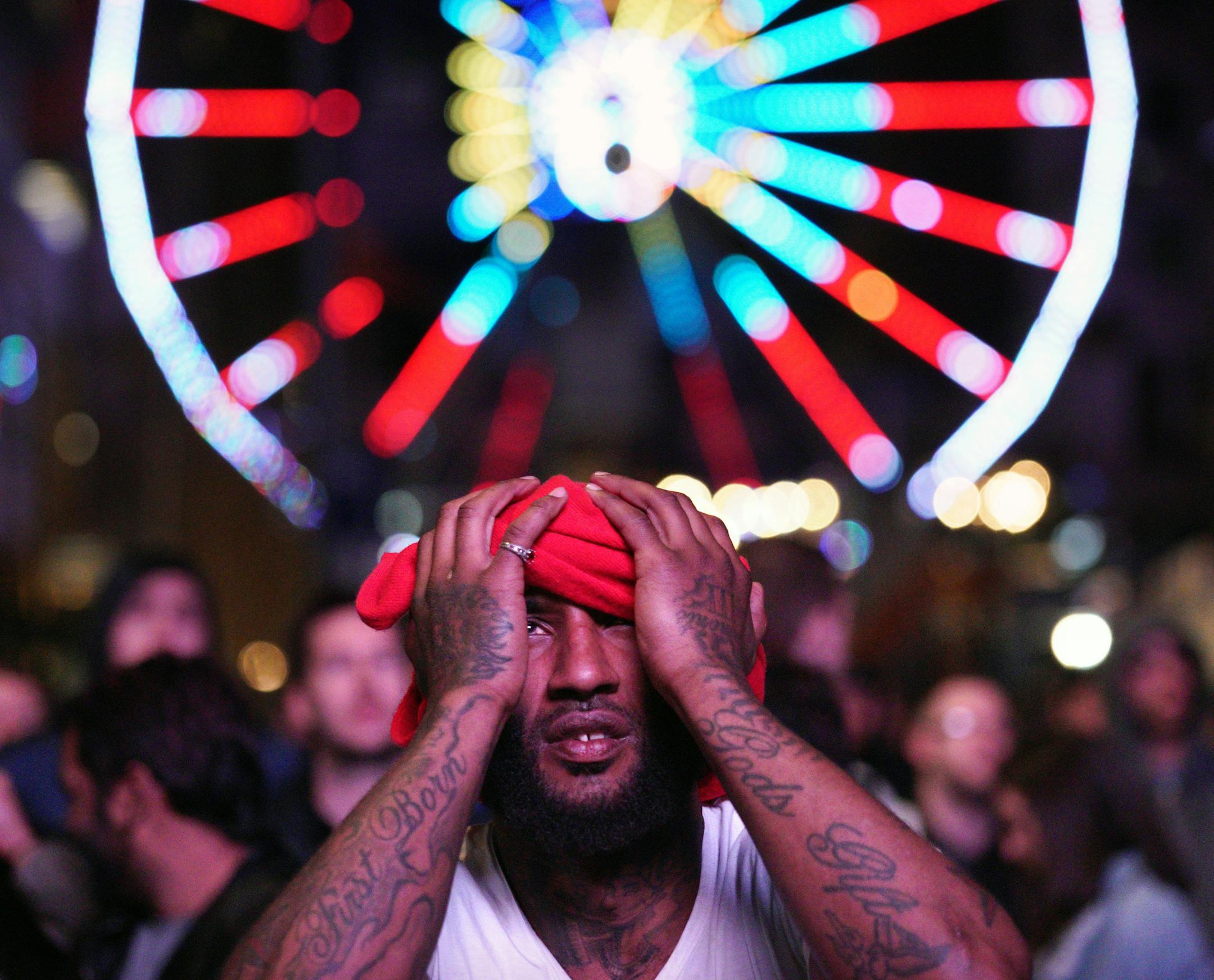 Texas Tech fans had a hard loss to swallow after a tie game in regulation. ] Scenes from Nicollet Mall on the evening of the championship game.
brian.peterson@startribune.com
Minneapolis, MN Monday, April 8, 2019