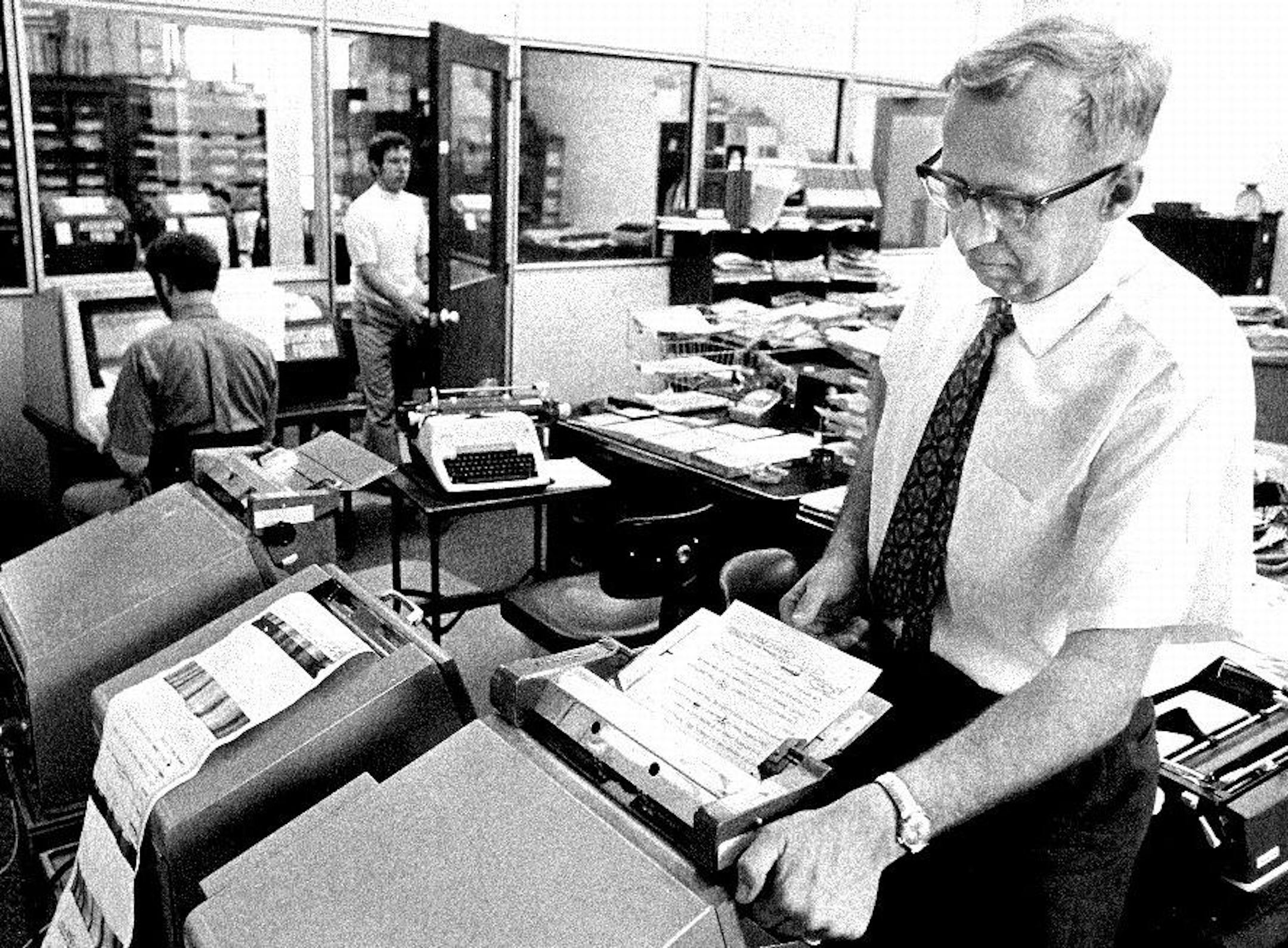 John Lundquist in AP newsroom