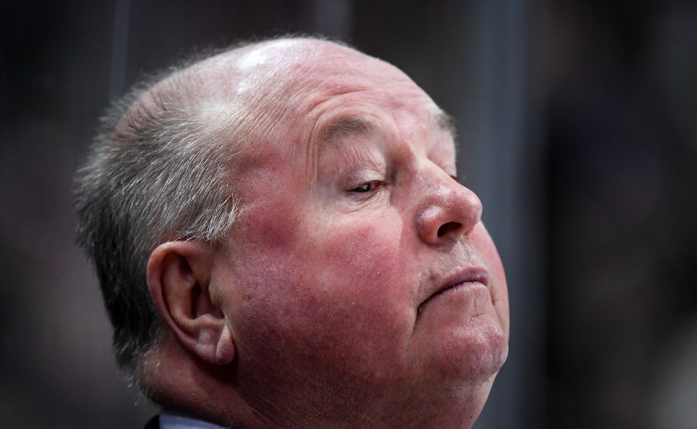 Minnesota Wild head coach Bruce Boudreau in the second period. ] AARON LAVINSKY &#xef; aaron.lavinsky@startribune.com The Minnesota Wild played the Carolina Hurricanes on Tuesday, April 4th, 2017 at Xcel Energy Center in St. Paul, Minn.