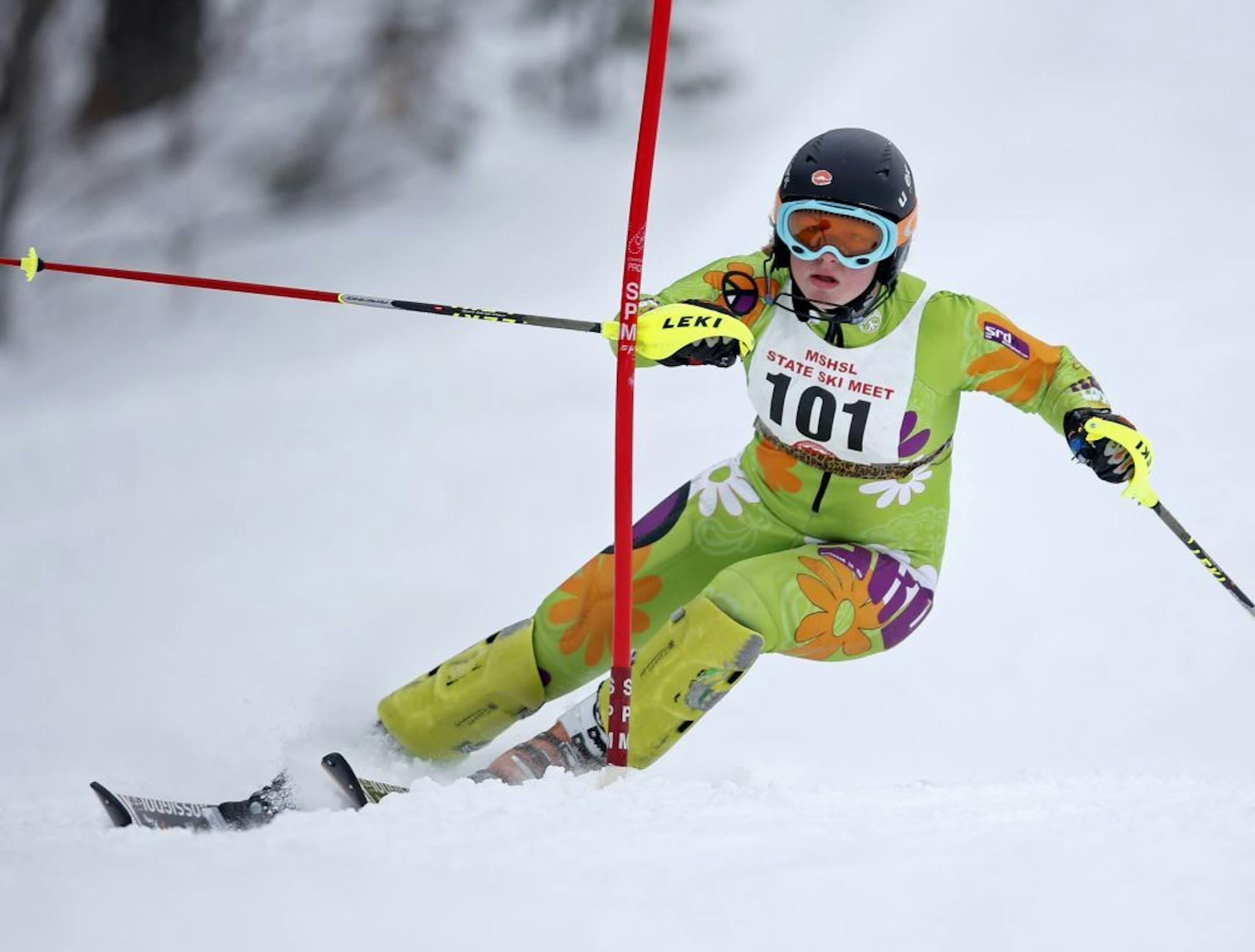 Rosie Hust of Orono took third in the girls Alpine State Ski Meet Wednesday, Feb. 13, 2013, at Giants Ridge in Biwabik, MN.