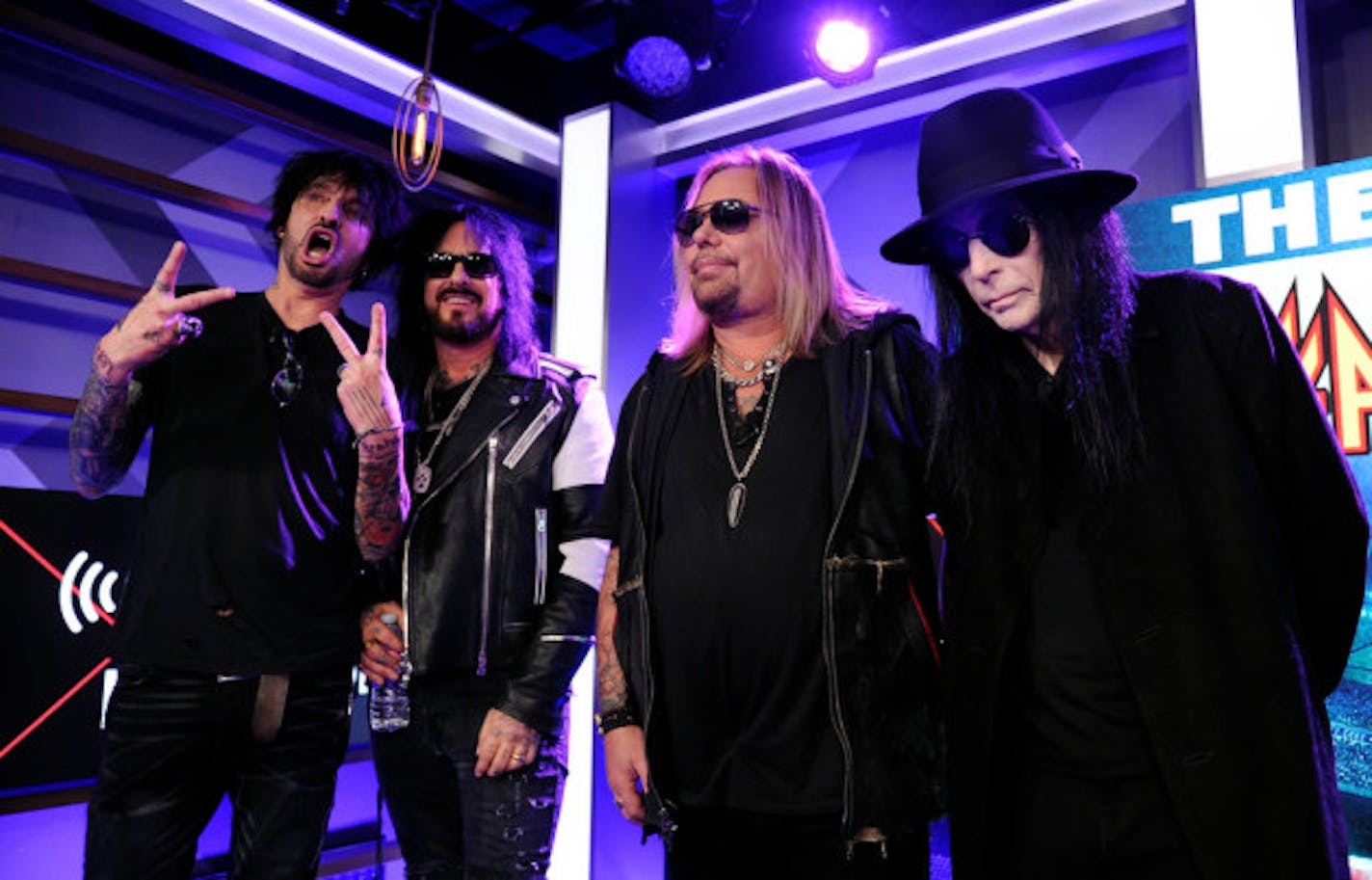 The members of Motley Crue, or what's left of them anyway, took part in a tour press announcement Dec. 4 in Los Angeles. / Chris Pizzello, Invision/AP