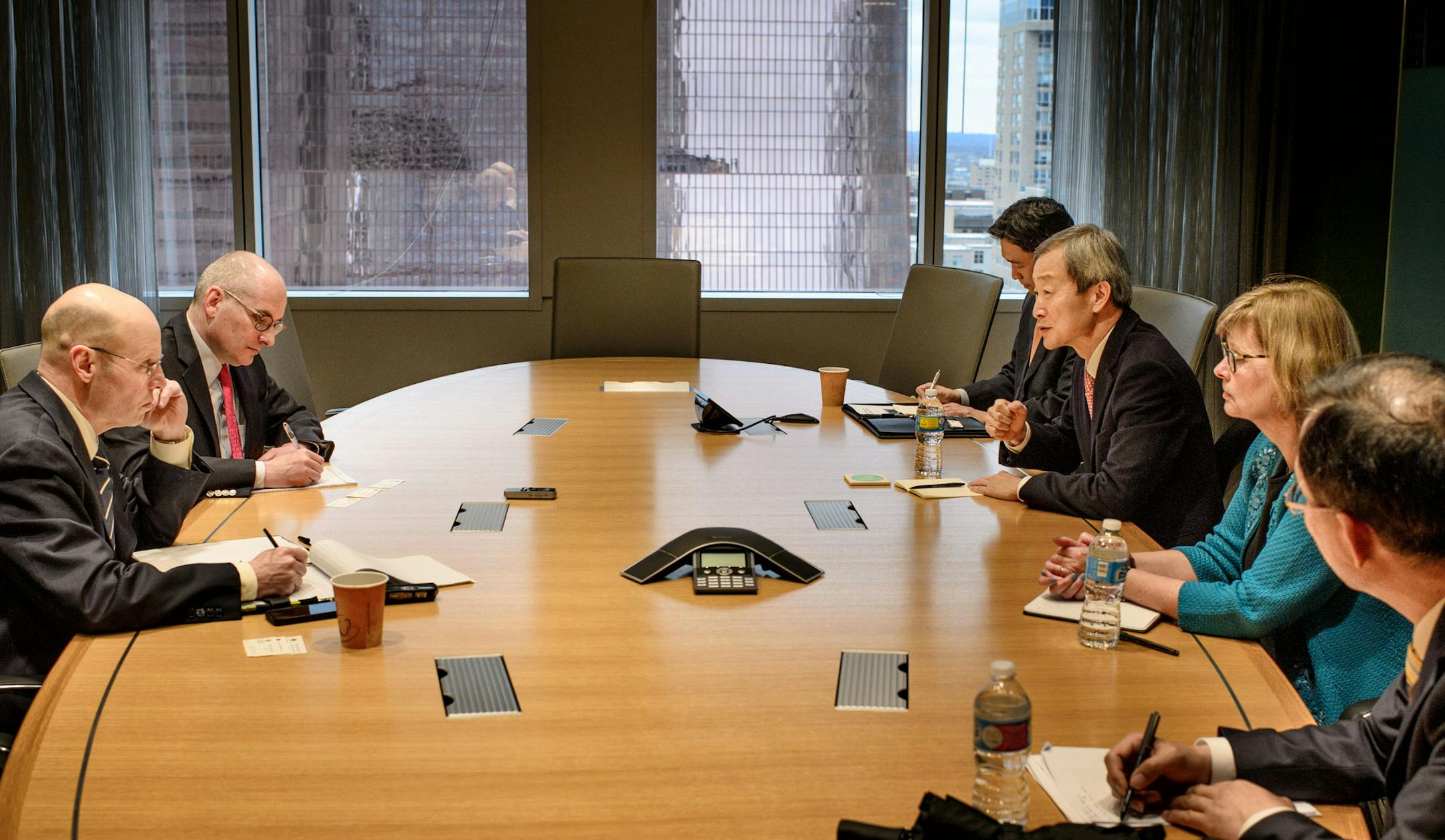 Ho-Young Ahn, South Korea's ambassador to the U.S. begins a three-day visit to the Twin Cities with a stop at the Star Tribune ] GLEN STUBBE * gstubbe@startribune.com Thursday, April 7, 2016