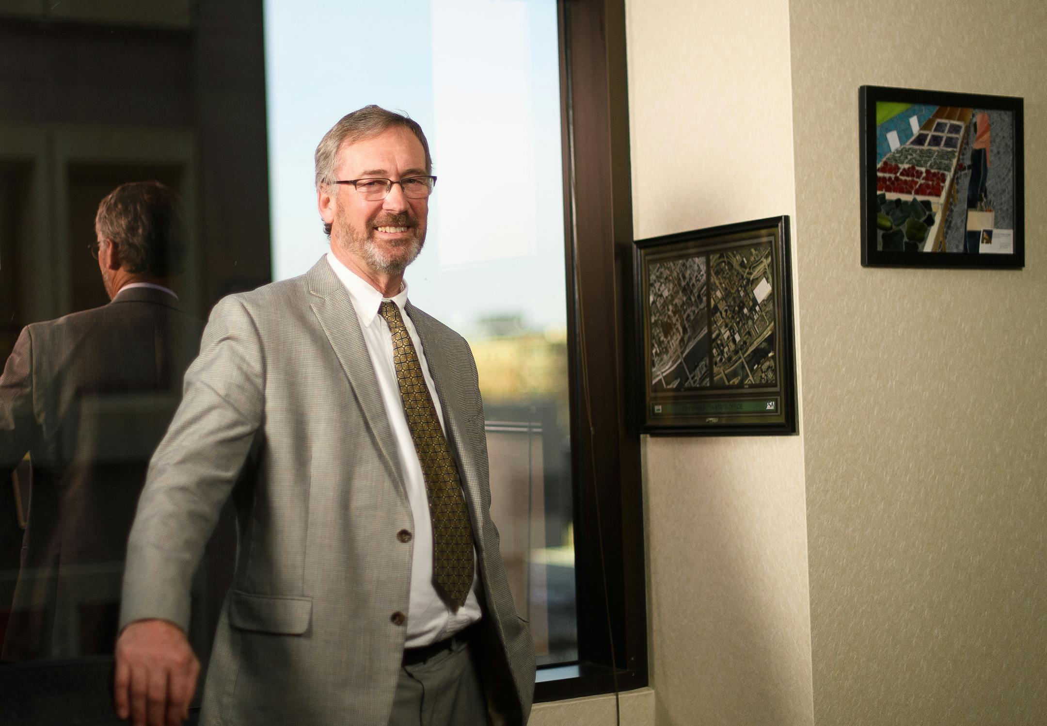 Farm Service Agency State Director Grant Herfindahl was photographed in his office Thursday afternoon in St. Paul. ] (AARON LAVINSKY/STAR TRIBUNE) aaron.lavinsky@startribune.com Grant Herfindahl, state director of the Farm Service Agency, reflects on 40 years of farming and farm policy as he prepares to leave office on Jan. 20 when the Trump administration takes over. Herfindahl was photographed in his St. Paul office on Thursday, Jan. 5, 2016.