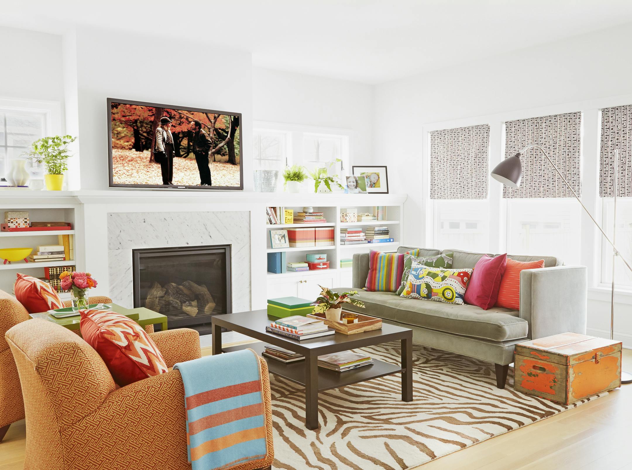 Mekea Duffy combines kid-friendly decor with colorful accents in her Mpls. home. Credit Kim Cornelison/HGTV Magazine