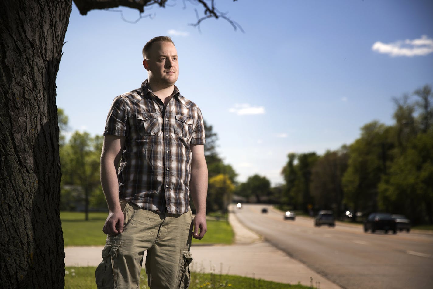 Jason Hanson's grandmother Dorothy Hanson was killed walking north across Old Shakopee Road from the southwest corner of the intersection at 10th Avenue in Bloomington. ] (Leila Navidi/Star Tribune) leila.navidi@startribune.com BACKGROUND INFORMATION: Wednesday, May 18, 2016 in Bloomington. Jason Hanson's grandmother Dorothy Hanson was killed walking north across Old Shakopee Road from the southwest corner of the intersection at 10th Avenue. Where you walk in the metro area can make the differen