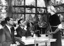 August 20, 1992 Critic's Choice Cary Grant, left, James Mason and Eva Marie Saint meet in the restaurant at the foot of Mount Rushmore in "North By No