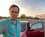 Star Tribune agriculture reporter Christopher Vondracek charged his electric Nissan Leaf at Northern Lights Casino in Walker, Minn.