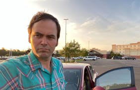 Star Tribune agriculture reporter Christopher Vondracek charged his electric Nissan Leaf at Northern Lights Casino in Walker, Minn.