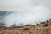 Firefighters execute a prescribed burn last week in response to the Smokehouse Creek fire, the largest wildfire in Texas history. Xcel says its equipm