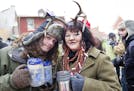Peter Braegelmann, left, and Jenny Filzen of New Ulm dressed the part at Bock Fest at August Schell Brewing Company in New Ulm March 1, 2014.