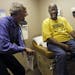 Dr. Paul Johnson's personal approach is not lost on patient Chris Choice, being treated at Hennepin County Medical Center.