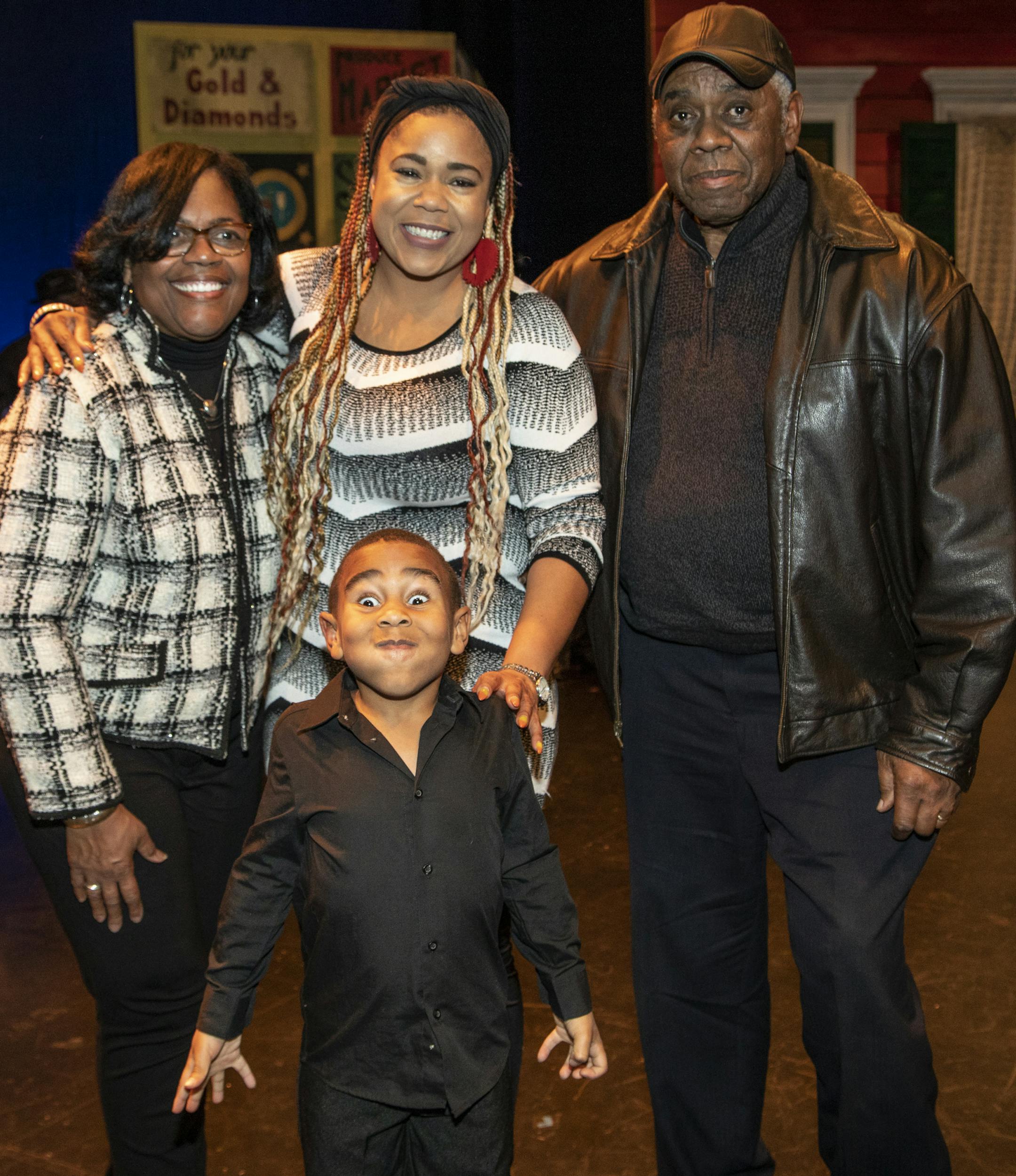 Deborah Edwards, Zena Moses, son Messiah Moses Albert and Richmond Edwards.