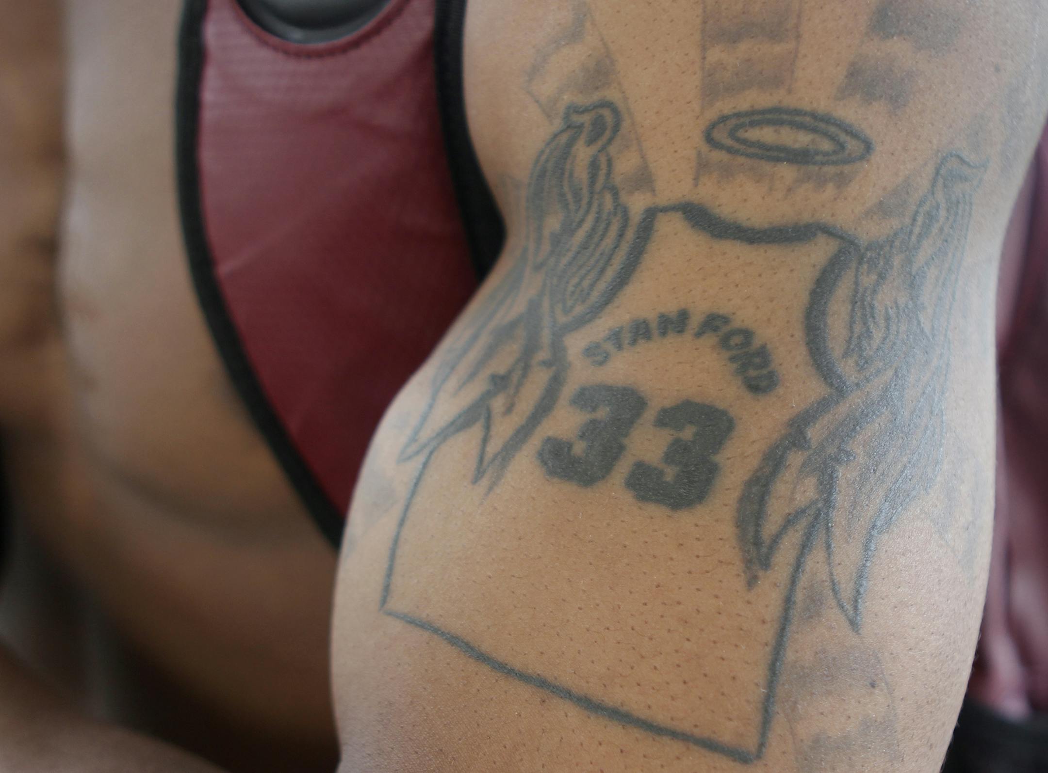 Mathieu talks a little hoop with his pickup buddies before playing for hours on the neighborhood court he grew up on.[ 891693 Like every summer, DeAndre Mathieu, the Minnesota mens basketballl team's most critical player heading into the 2014-15 season, went home to Knoxville in August. ORG XMIT: TNWP