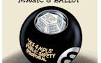 Sack cartoon: Magic 8 ballot