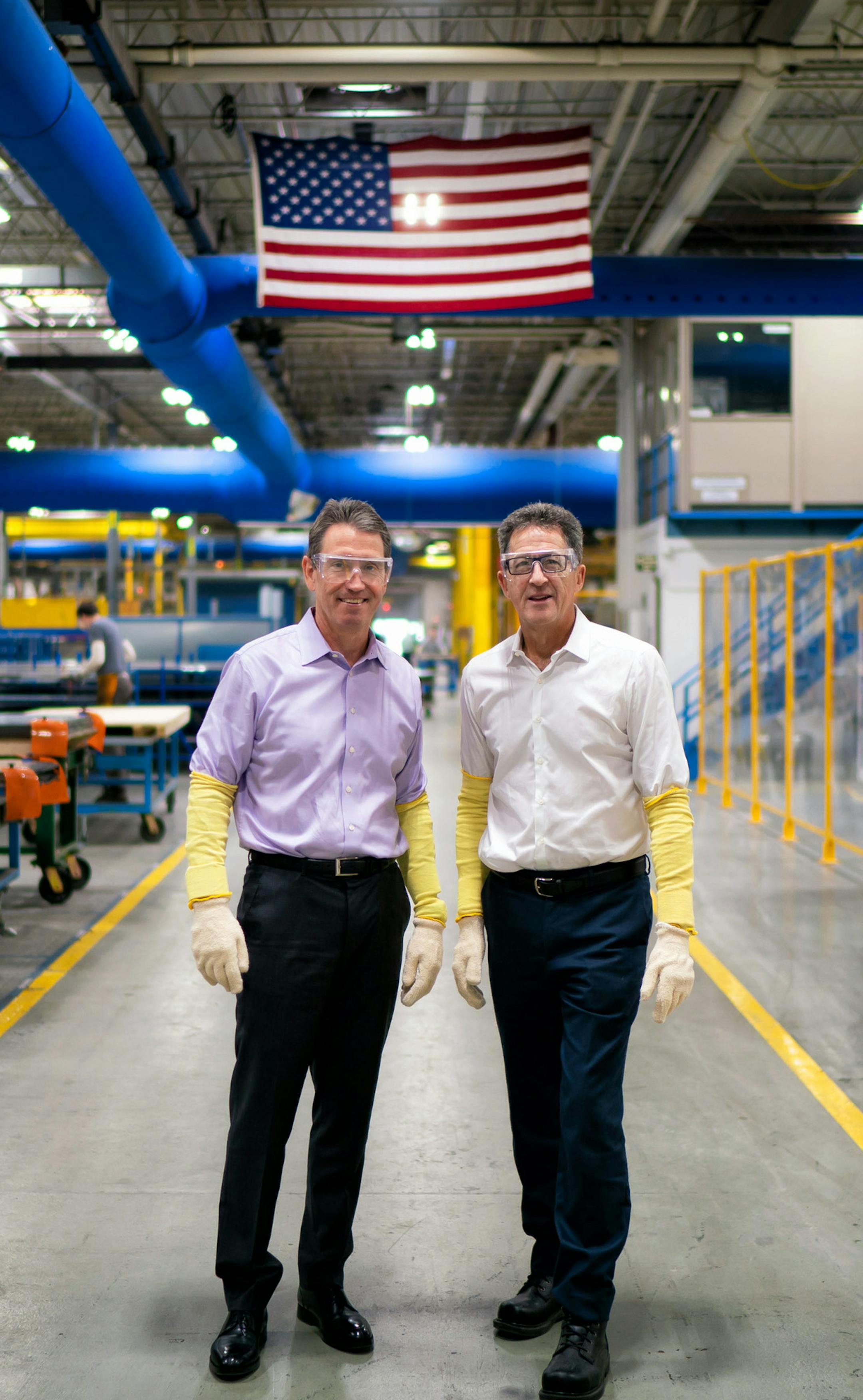 DAIKIN CEO Mike Schwartz, left, and general manager Will Fort. ] GLEN STUBBE ï glen.stubbe@startribune.com Tuesday, August 7, 2018 DAIKIN Applied North America is opening its third plant in MN. Daikin makes HVAC equipment. This is the company's manufacturing facility in Faribault, MN.