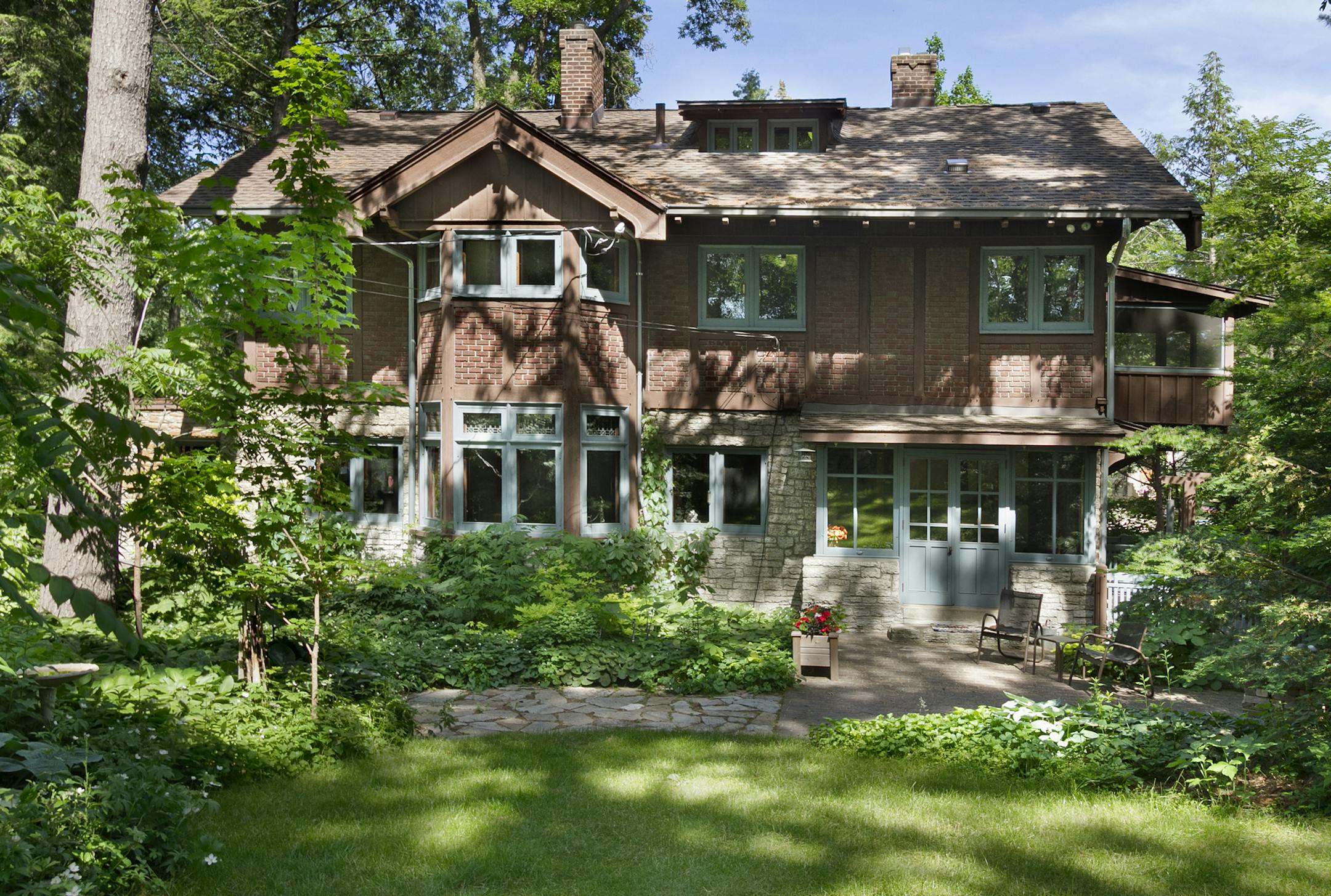 Back yard, Arts & Crafts house, Mpls.