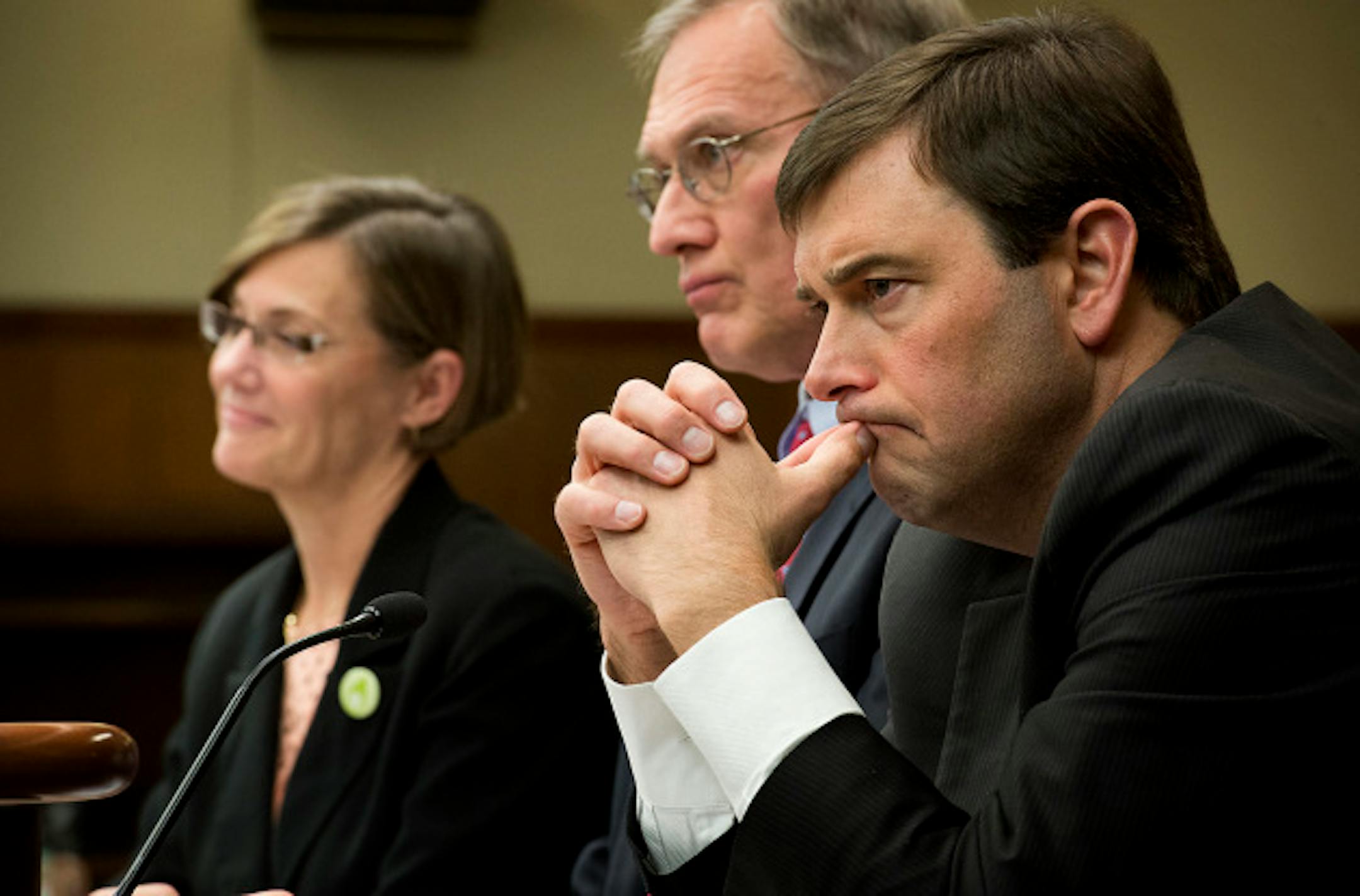 Rep. Kim Norton, D-Rochester, listened as Rep. Davids threatened to withdraw his support from her bill. Experts Mayo Dr. Brad Narr and Robert Dunn, president of Hammes Company, the lead consultant for Mayo's destination medical center plan. The House Tax Committee discusses expansion plans of the Mayo Clinic as a destination medical center. Wednesday, April 10, 2013       ]   GLEN STUBBE * gstubbe@startribune.com