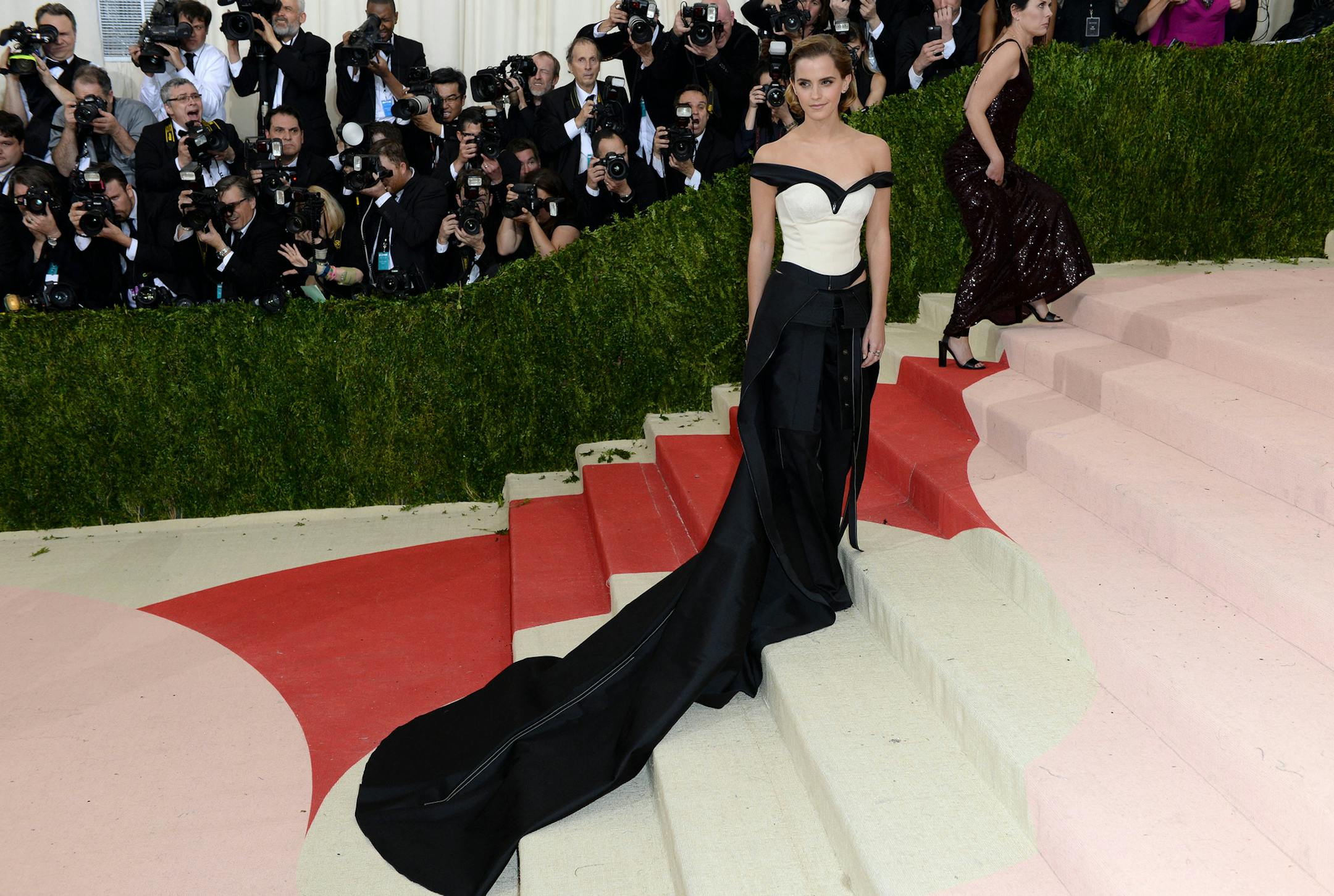 Emma Watson attends the Metropolitan Museum of Art Met Gala 2016 in New York on Monday, May 2, 2016. (Doug Peters/PA Wire/Zuma Press/TNS) ORG XMIT: 1184220