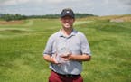 Ben Greve, above with a trophy for winning one of his two Minnesota State Openn  trophies from 2016 and 2017, won another tournament Wednesday, the St