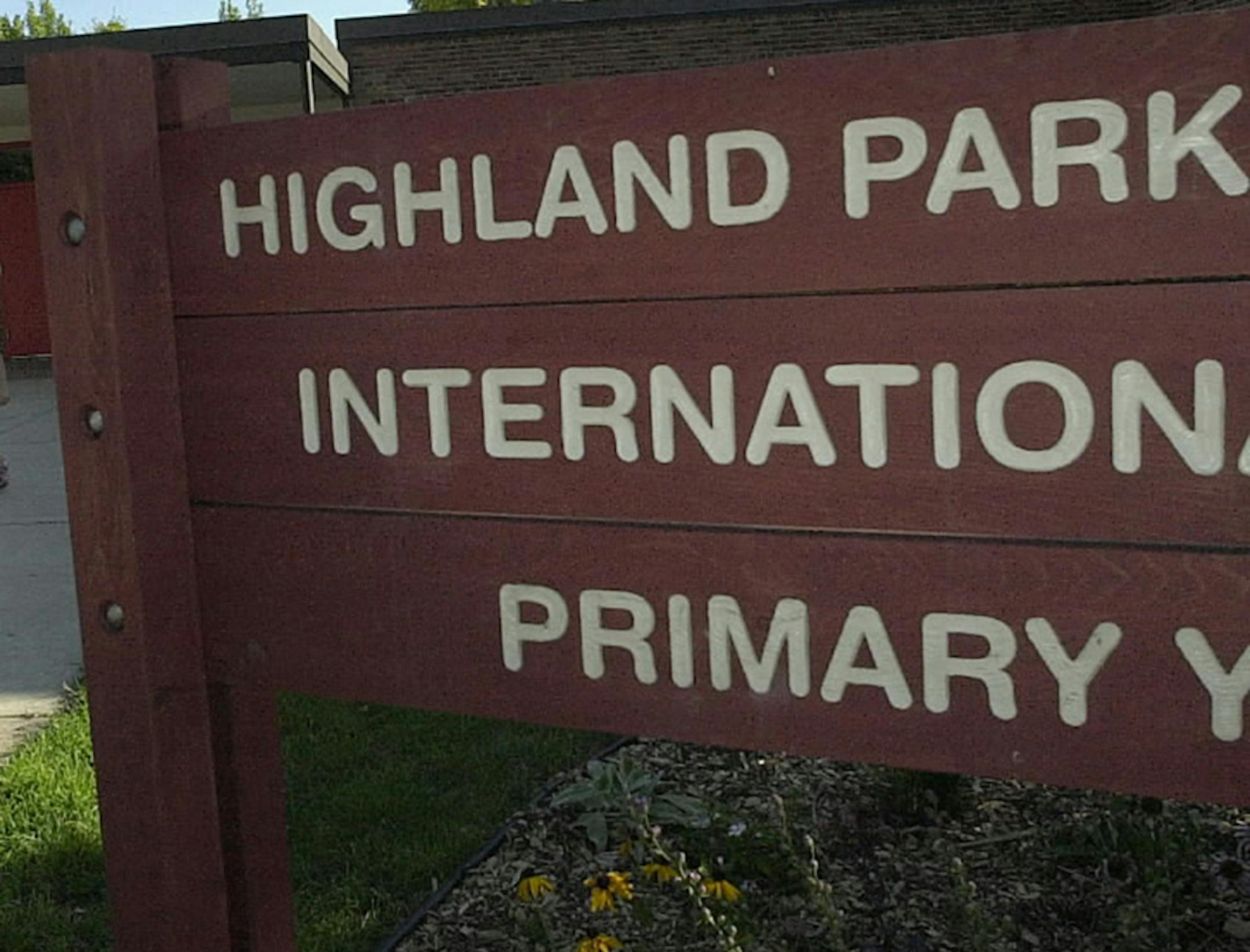 A file photo from the outside of Highland Park Elementary School. In a letter, the principal assured families that "no threats were made, and there was no intent to use the weapon."