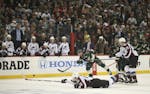 Minnesota Wild right wing Jason Pominville (29) hit the empty net for the first insurance goal in the third period Monday night at Xcel Energy Center.