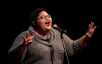 Tanesha Nicole read a poem Monday at "Button Poetry Live" at Park Square Theatre in St. Paul, clinching top honors for the night.
