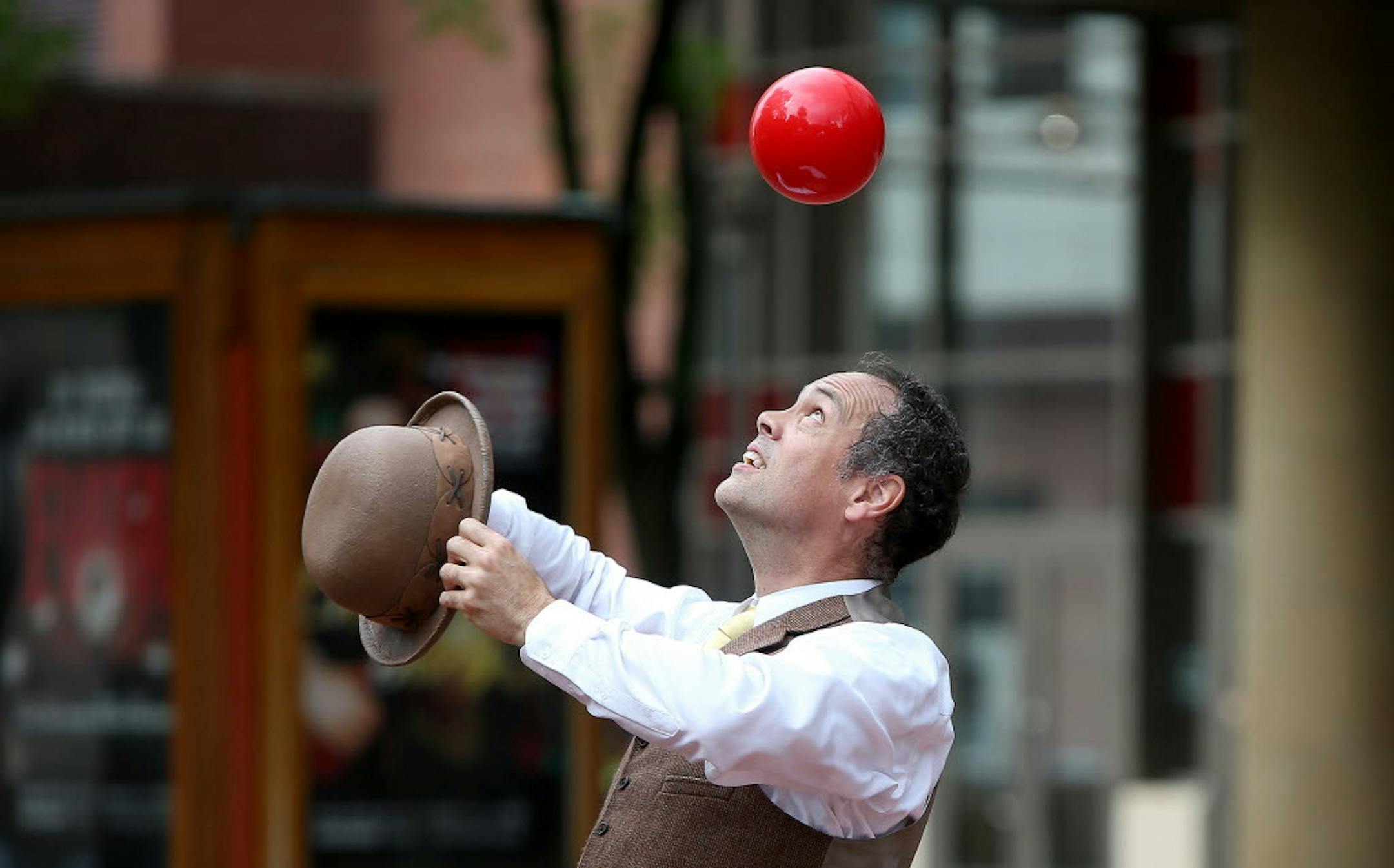 May 27, 2014: Steven Ragatz performed during the 14th Annual Flint Hills International Children's Festival in St. Paul, MN.