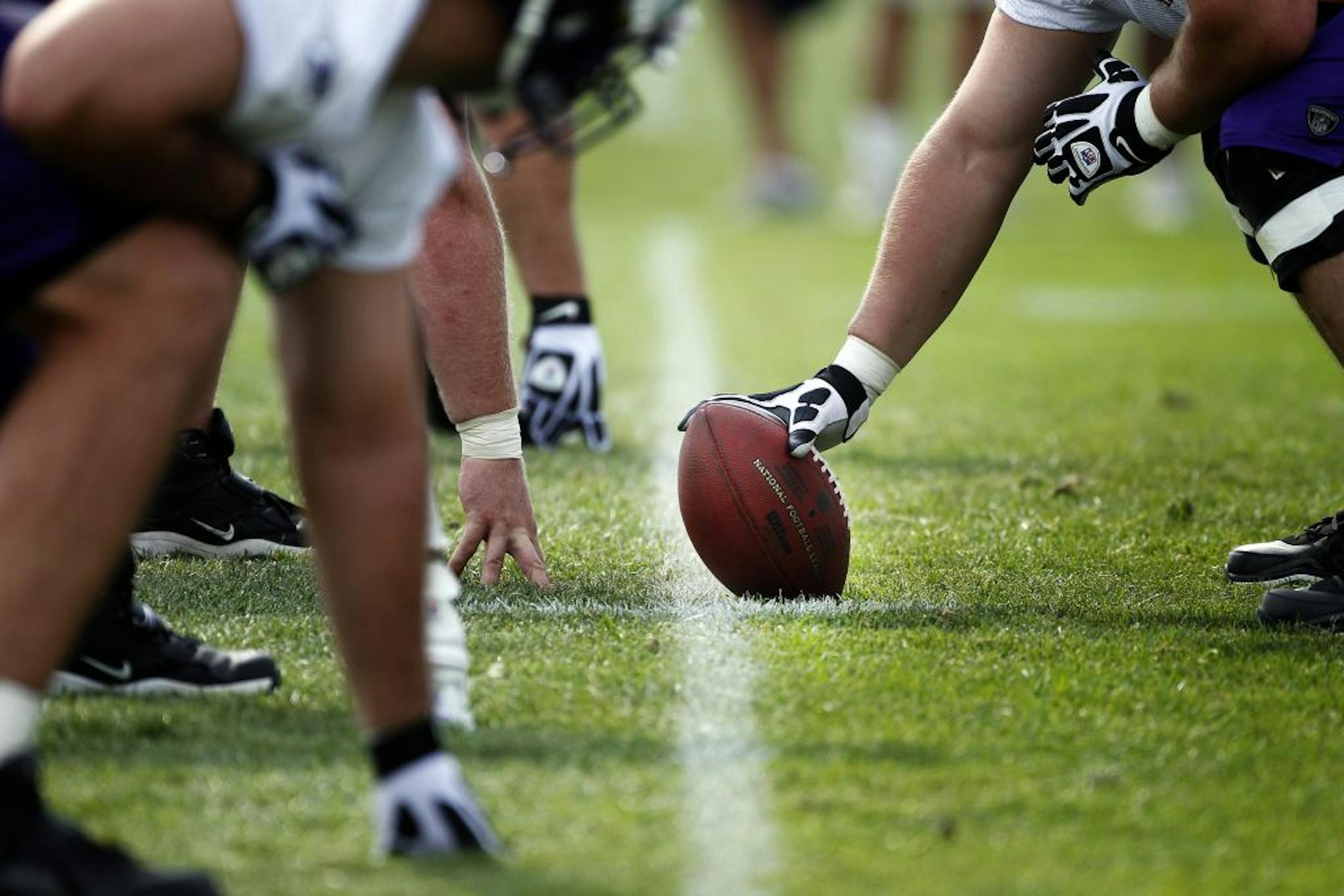 The Vikings opened training camp in Mankato on Monday, going through drills without hitting to allow coaches to assess the players' techniques and conditioning.