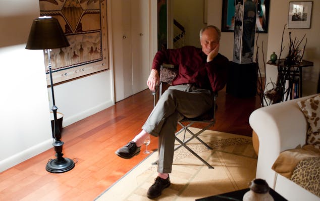 Author Richard Ford, winner of the Pulitzer Prize and New York Times bestselling author of Canada, sits in his Harlem apartment. He is currently promo