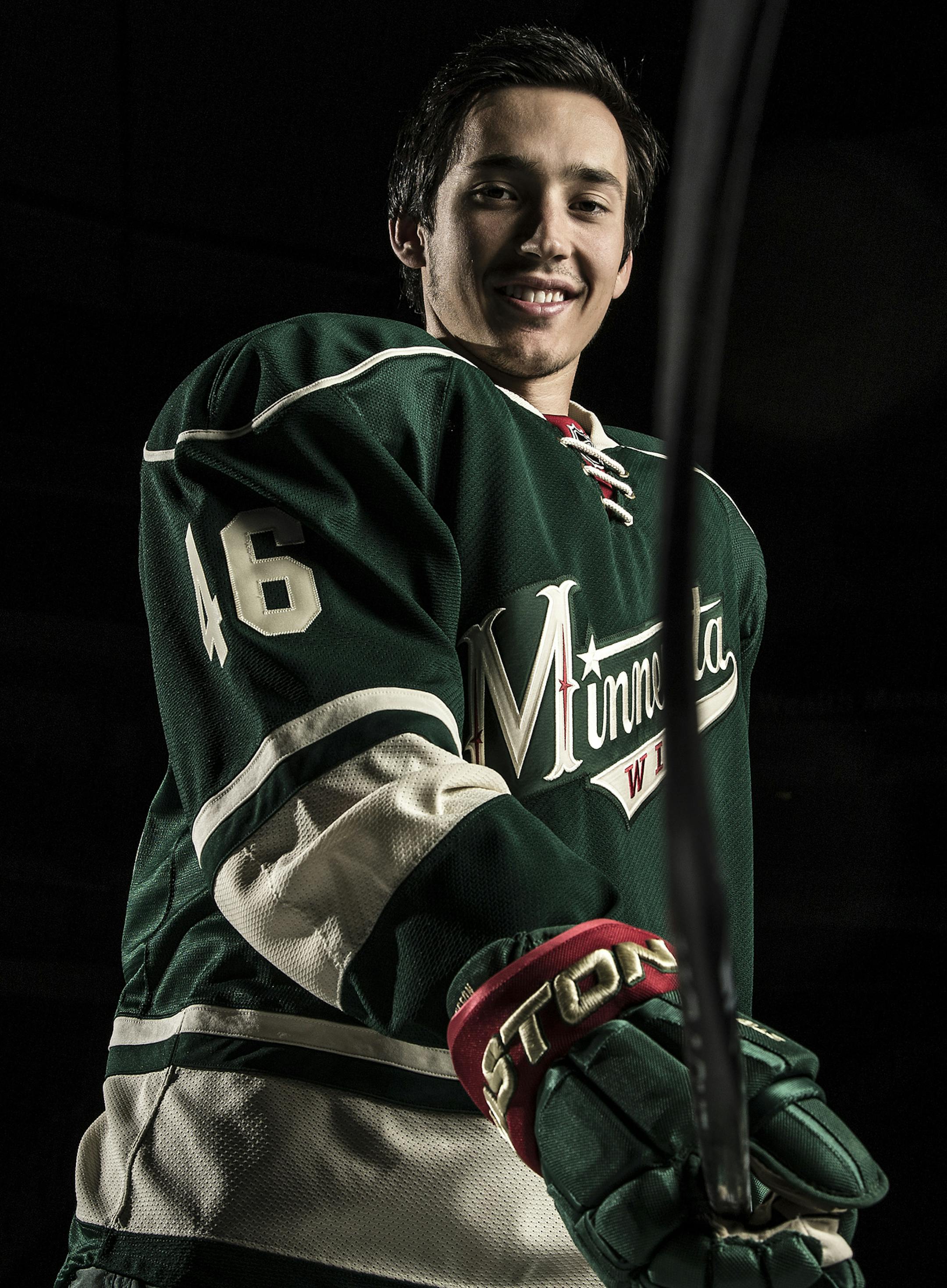 Minnesota Wild Jared Spurgeon (46). ] CARLOS GONZALEZ cgonzalez@startribune.com - September 17, 2015, St. Paul, MN, Xcel Energy Center, NHL, Minnesota Wild ORG XMIT: MIN1509231354160604