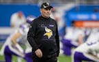 Minnesota Vikings head coach Mike Zimmer , in Detroit, Mich., on Sunday, Dec. 5, 2021. The Minnesota Vikings played a NFL football game against the De