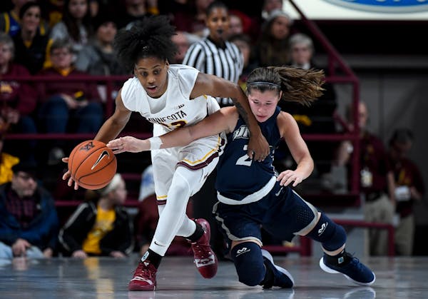 Senior guard Kenisha Bell (shown in an earlier game against New Hampshire) had a game-high 24 points to lead the Gophers.